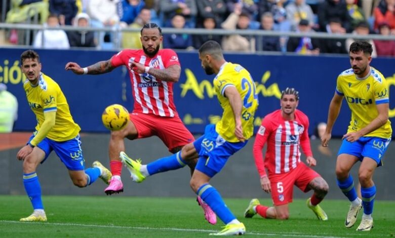 أتلتيكو مدريد يسقط في فخ قادش 2-0 في الدوري الإسباني